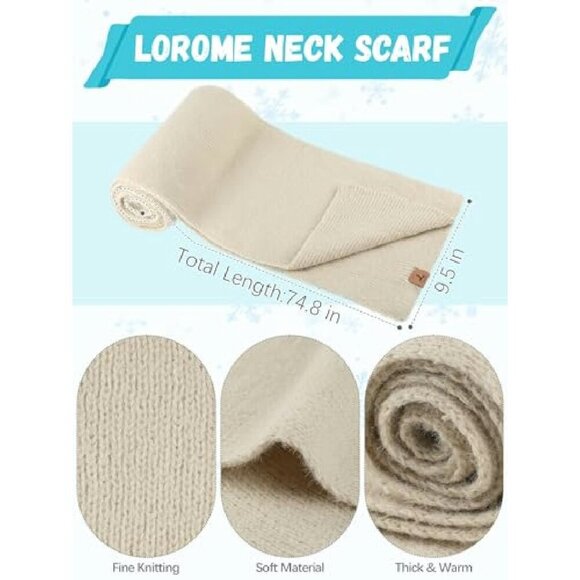 Warm Fleece Knit Hat Scarf Gloves Set Touch Screen Winter Accessories main image 7